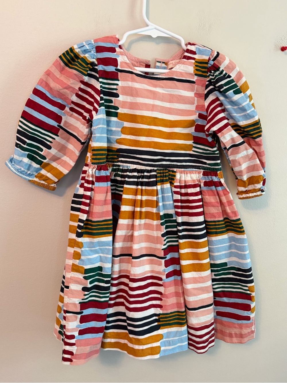 Pink Chicken Girls Multicolor Stripe Dress